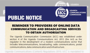 UCC Online Data Regulations