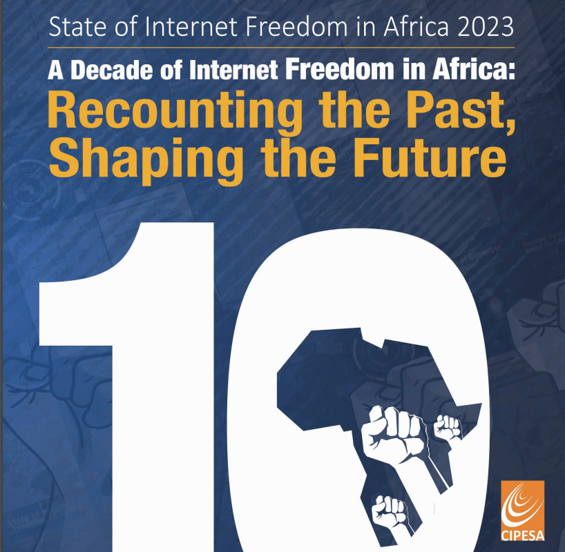 State of Interent Freedom In Africa 2023 report cover