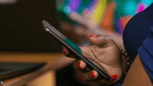 African Woman on Social Media